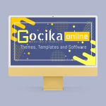 Yellow Desktop Computer Mockup